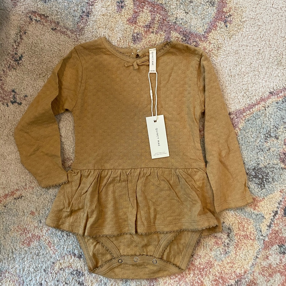 Quincy Mae skirted bodysuit and outfit